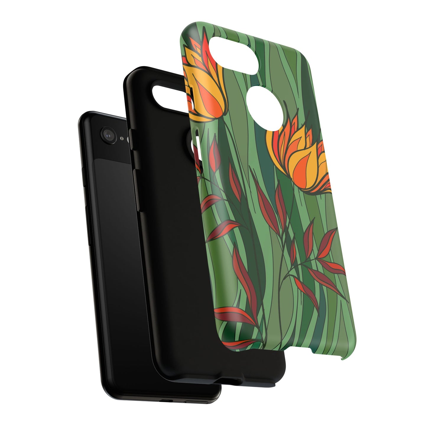 Vibrant Floral Phone Case, Nature-Inspired Tough Case, Eco-Friendly Cover, Unique Gift for Nature Lovers, Spring Decor