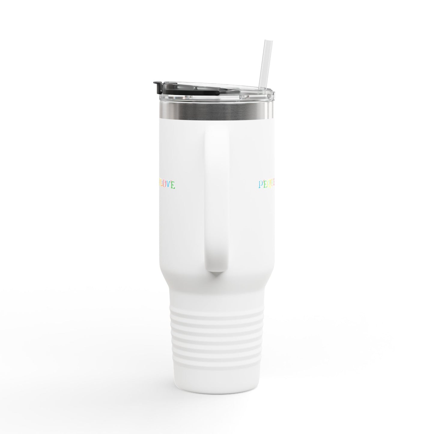 Rainbow Love Insulated Travel Mug, 40oz | Perfect Gift for Coffee Lovers | Eco-Friendly Drinkware | Travel Companion | Summer Vacation