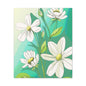 Matte Canvas, Stretched, 1.25" White Flowers