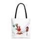 Quirky Cartoon Tote Bag, Funny Gift, Bird Lover's Bag, Everyday Use, Shopping