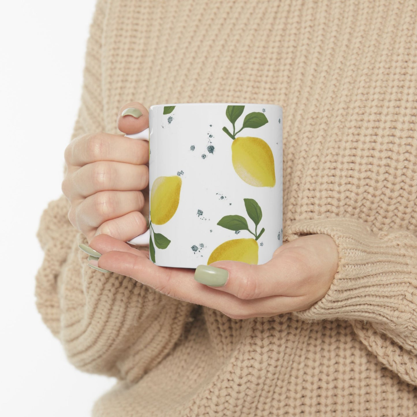 Lemon Grove Ceramic Mug | Citrus Decor Gift, Kitchen Tea Cup, Summer Vibes Drinkware, Eco-Friendly Coffee Mug, Lemon Lover's Collection