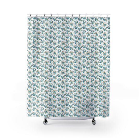 Floral Shower Curtain - Vintage Botanical Decor, Bathroom Essentials, Home Decor, Gift Idea, Wedding Registry