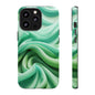 Stylish Phone Case, Tough Case, Green Abstract Design, Cell Phone Cover, Unique Gift, Trendy Accessory
