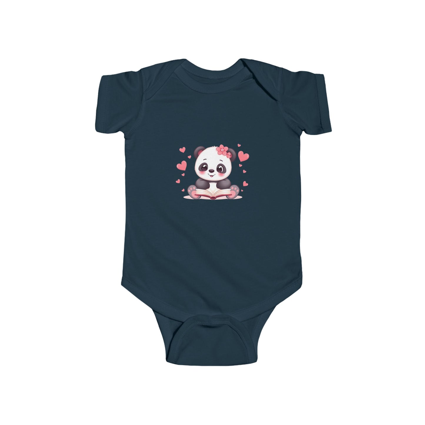 Cute Panda Infant Bodysuit - Adorable Baby Outfit, Perfect for Baby Showers, First Birthdays, and Valentine's Day