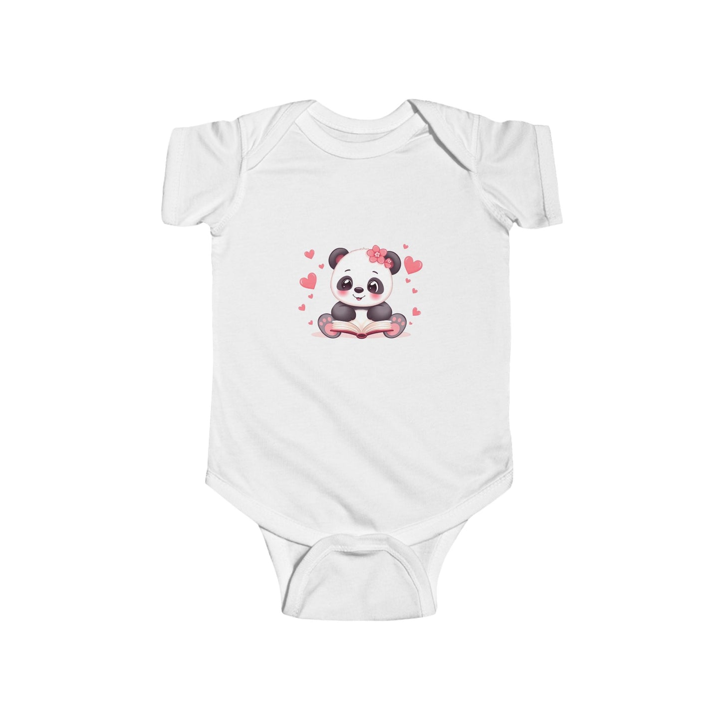 Cute Panda Infant Bodysuit - Adorable Baby Outfit, Perfect for Baby Showers, First Birthdays, and Valentine's Day