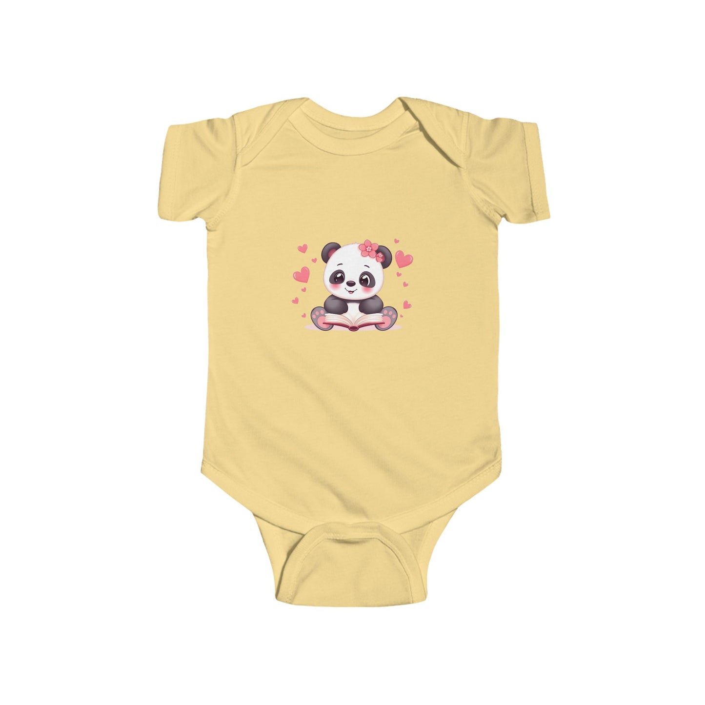 Cute Panda Infant Bodysuit - Adorable Baby Outfit, Perfect for Baby Showers, First Birthdays, and Valentine's Day