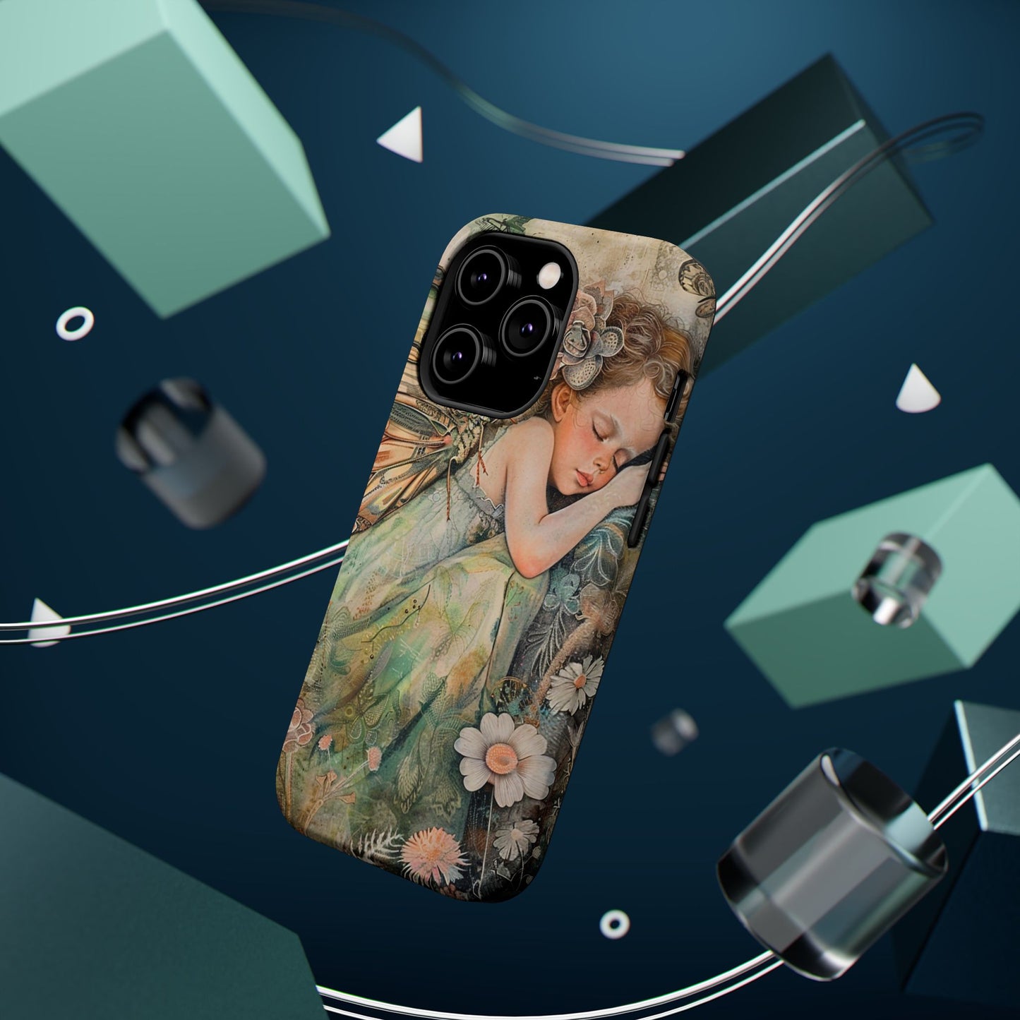 Fairy Sleeping Phone Case — Magnetic Impact-Resistant iPhone Cover