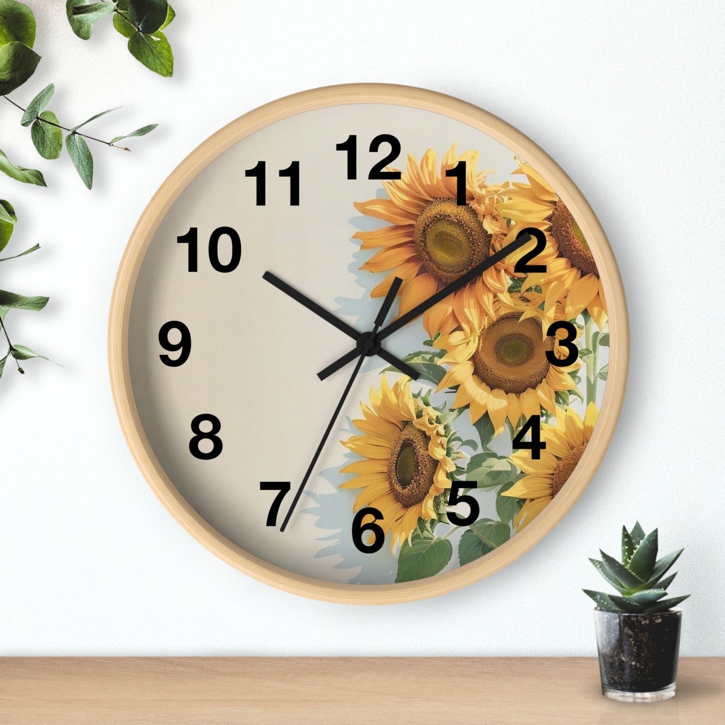 Sunflower Bouquet Wall Clock | Floral Home Decor, Kitchen Clock