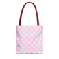 Pink Daisy Pattern Tote Bag — Floral Everyday Canvas Shopper