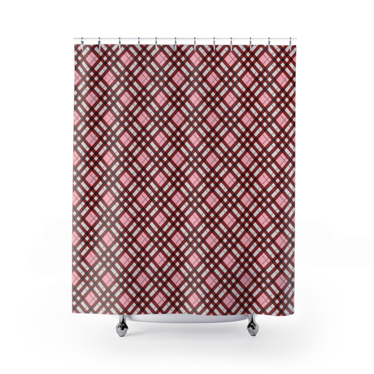 Chic Plaid Shower Curtain - Elegant Bathroom Decor, Modern Home Accessory, Gift for New Home, Holiday Decoration, Festival Style