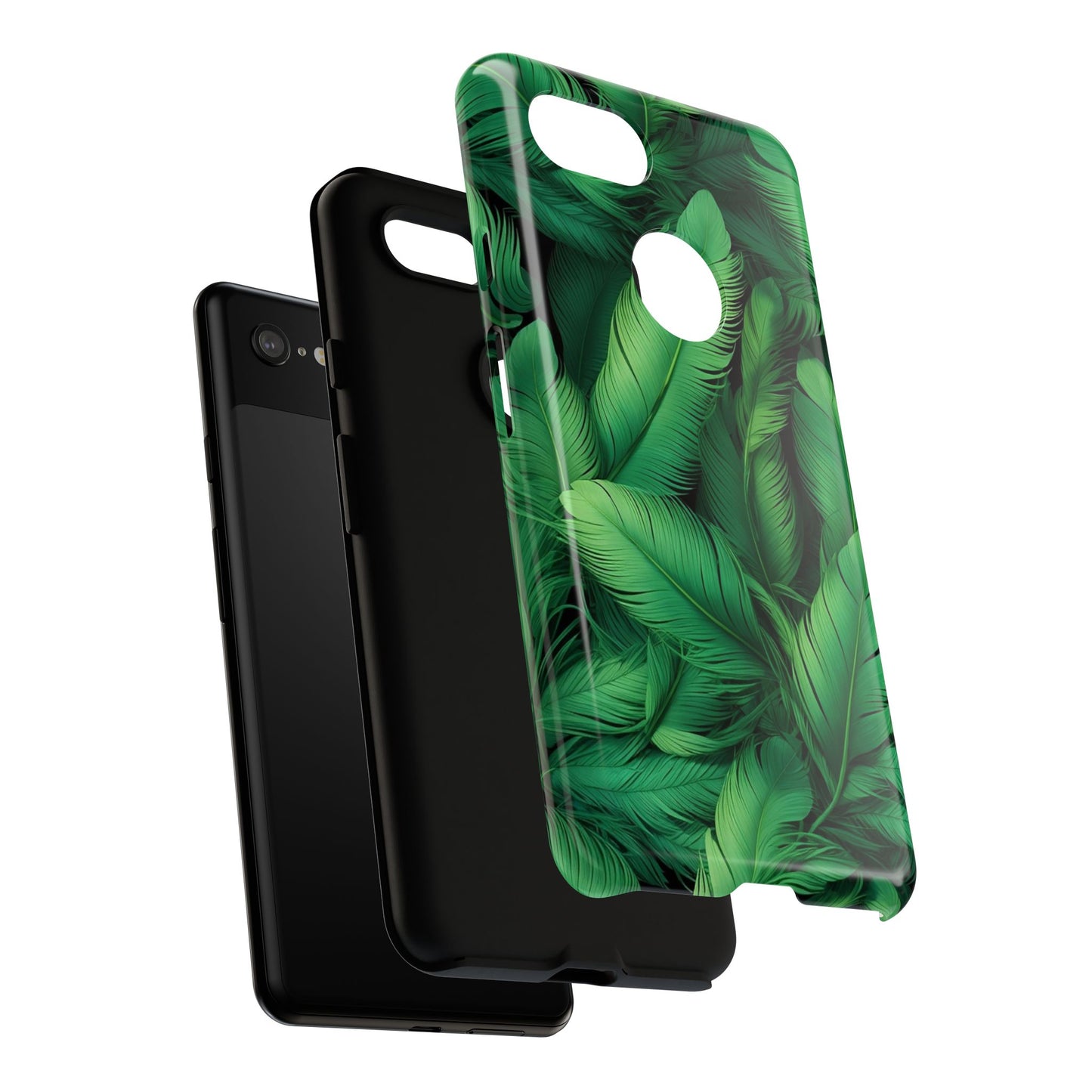 Tough Cases - Tropical Leaf Phone Case, Nature-inspired, Phone Accessory, Gift for Her, Jungle Theme, Eco-Friendly