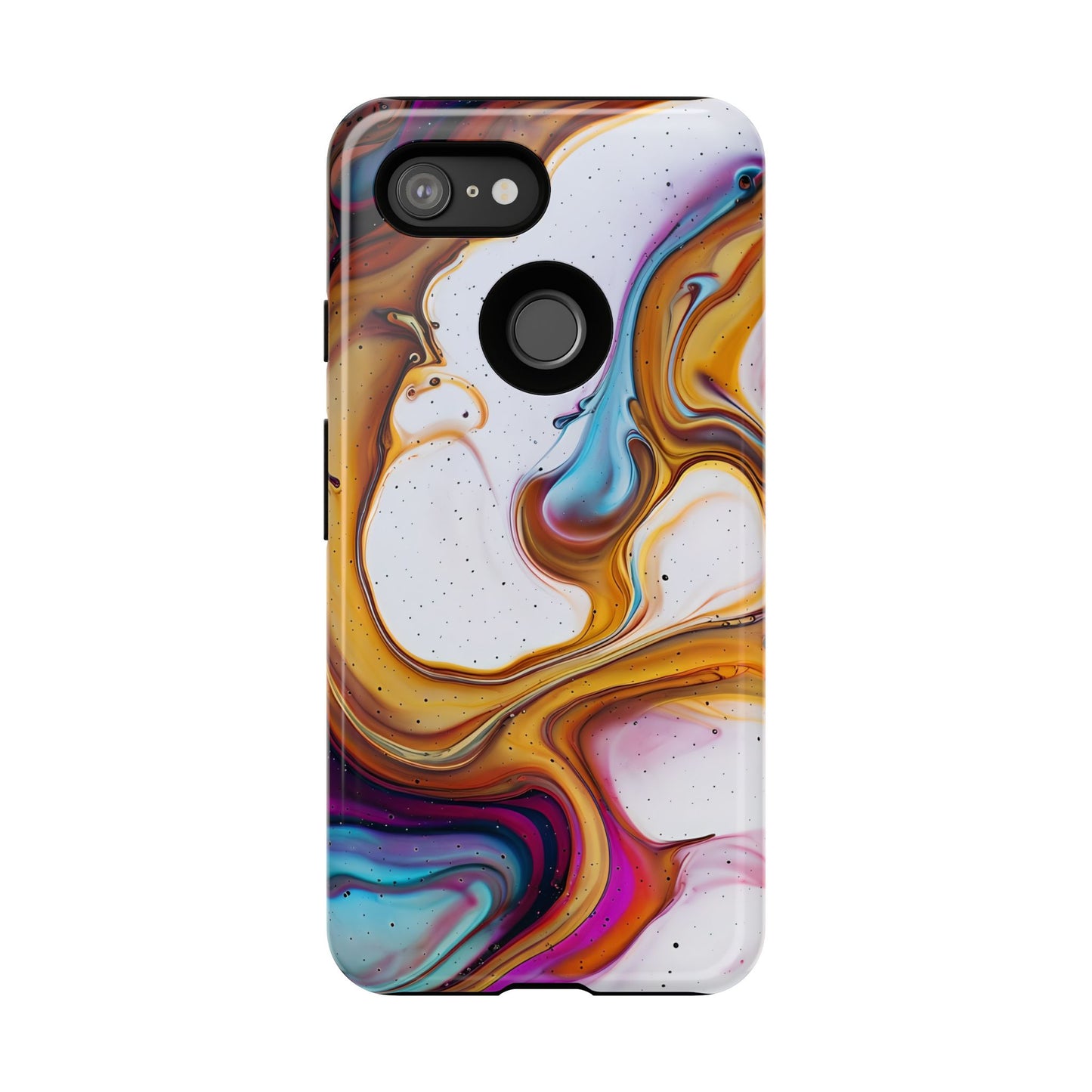 Artistic Phone Case, Tough Cases with Colorful Marble Design