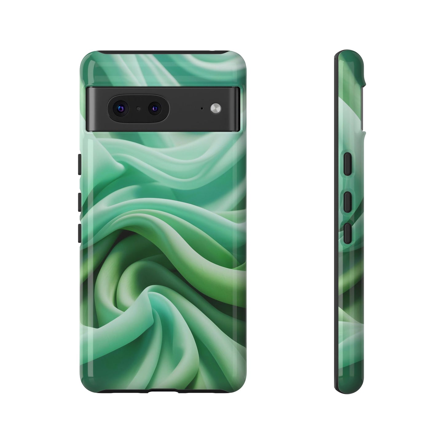 Stylish Phone Case, Tough Case, Green Abstract Design, Cell Phone Cover, Unique Gift, Trendy Accessory