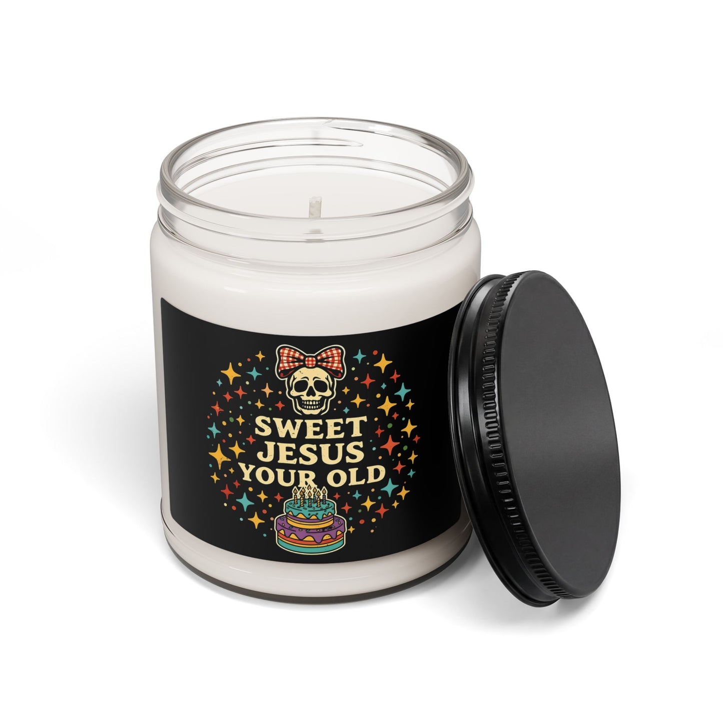 Birthday Candle — 'Sweet Jesus You're Old' Scented Soy Jar (9oz)