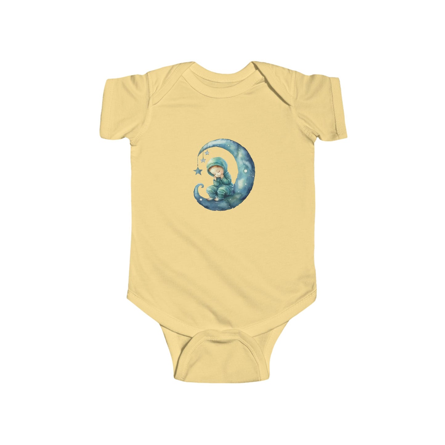 Adorable Baby Bodysuit with Moon and Stars Design, Infant Outfit, Newborn Gift, Baby Shower, Cute Sleepwear