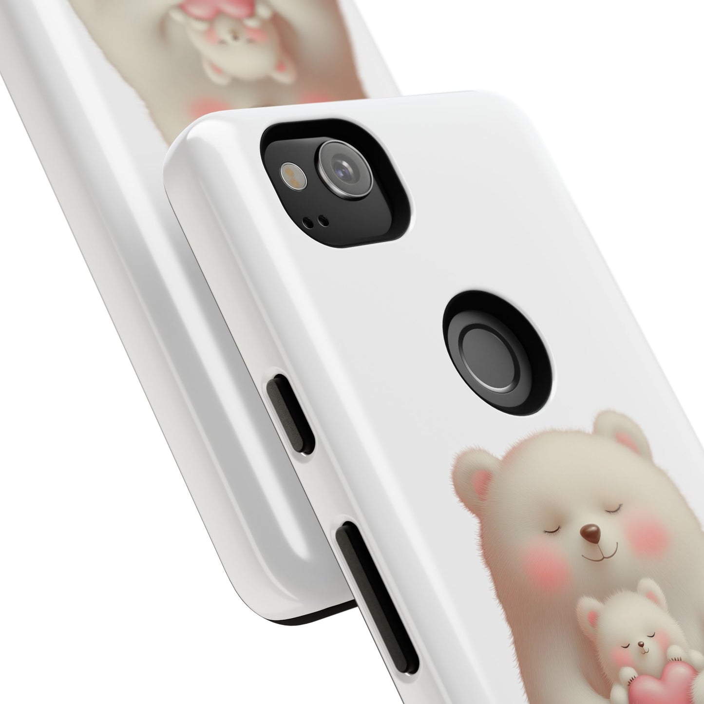 Cute Bear Phone Case, Tough Cases, Animal Lover Gift, Kids Accessories, Mother’s Day, Heartwarming Design