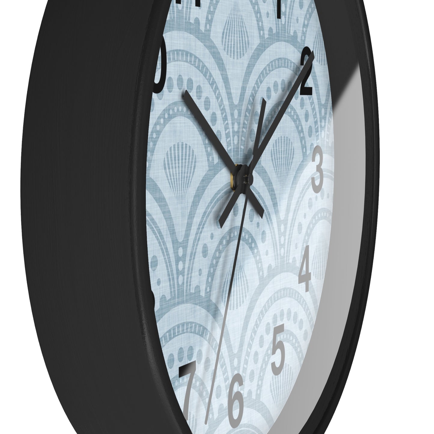 Coastal Blue Art Deco Wall Clock