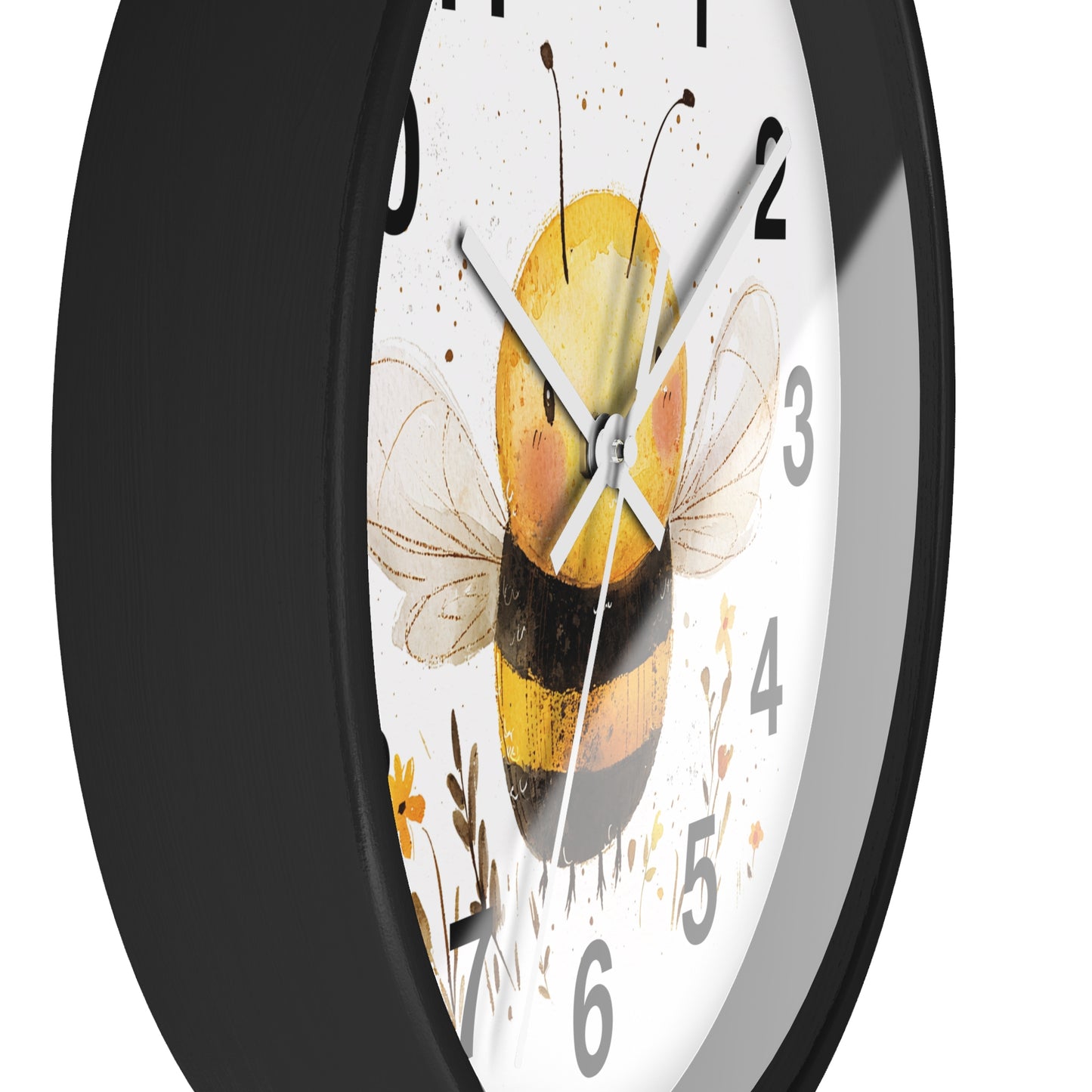 Bee-Themed Wall Clock, Cute Bee Decor for Home, Perfect Gift for Bee Lovers, Nature-Inspired Wall Art, Kids Room Decor
