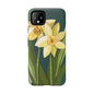 Floral Phone Case - Yellow Daffodil Design, Tough Phone Cover, Spring Decor, Floral Gift, Nature-Inspired Accessories
