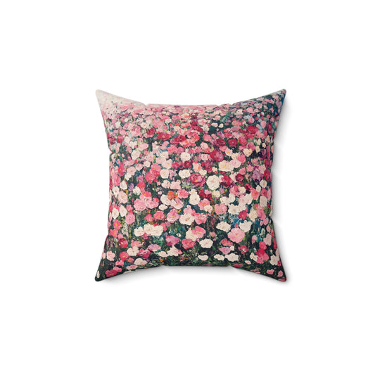 Floral Square Pillow, Cozy Home Decor, Flower Cushion, Boho Pillow, Gift for Her, Decorative Throw Pillow