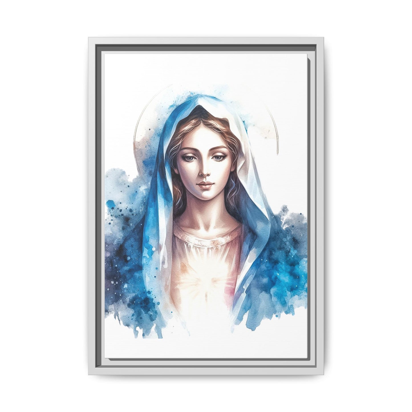 Framed Canvas Art Print, Spiritual Decor, Religious Artwork, Wall Decor, Gift for Faith, Elegant Home Decoration