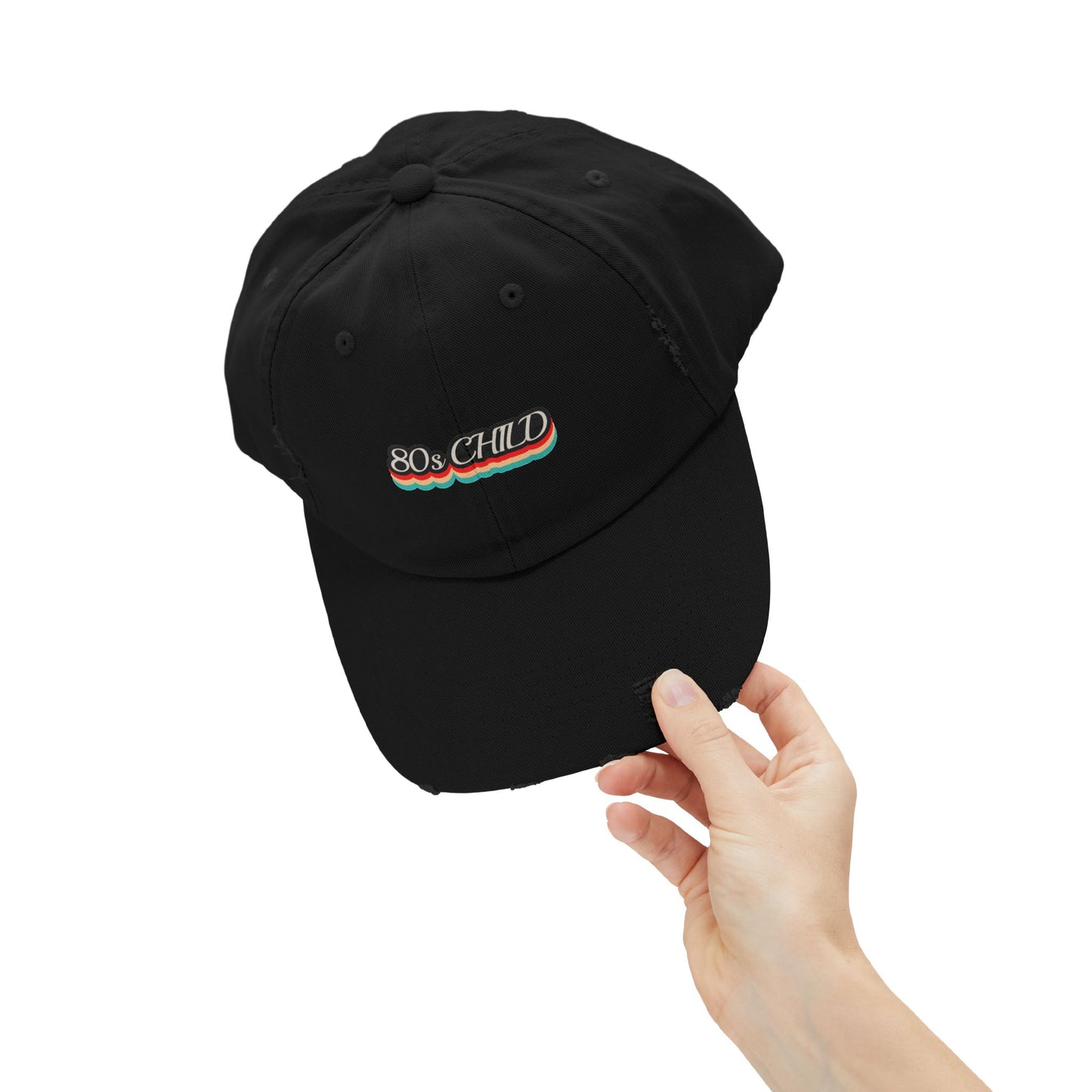 Unisex Distressed Cap- 80s child