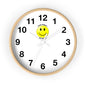 Cheerful Wall Clock with Smiley Face - Don't Worry Be Happy - Home Decor, Gift for Friends, Motivational Decor, Office Wall Art