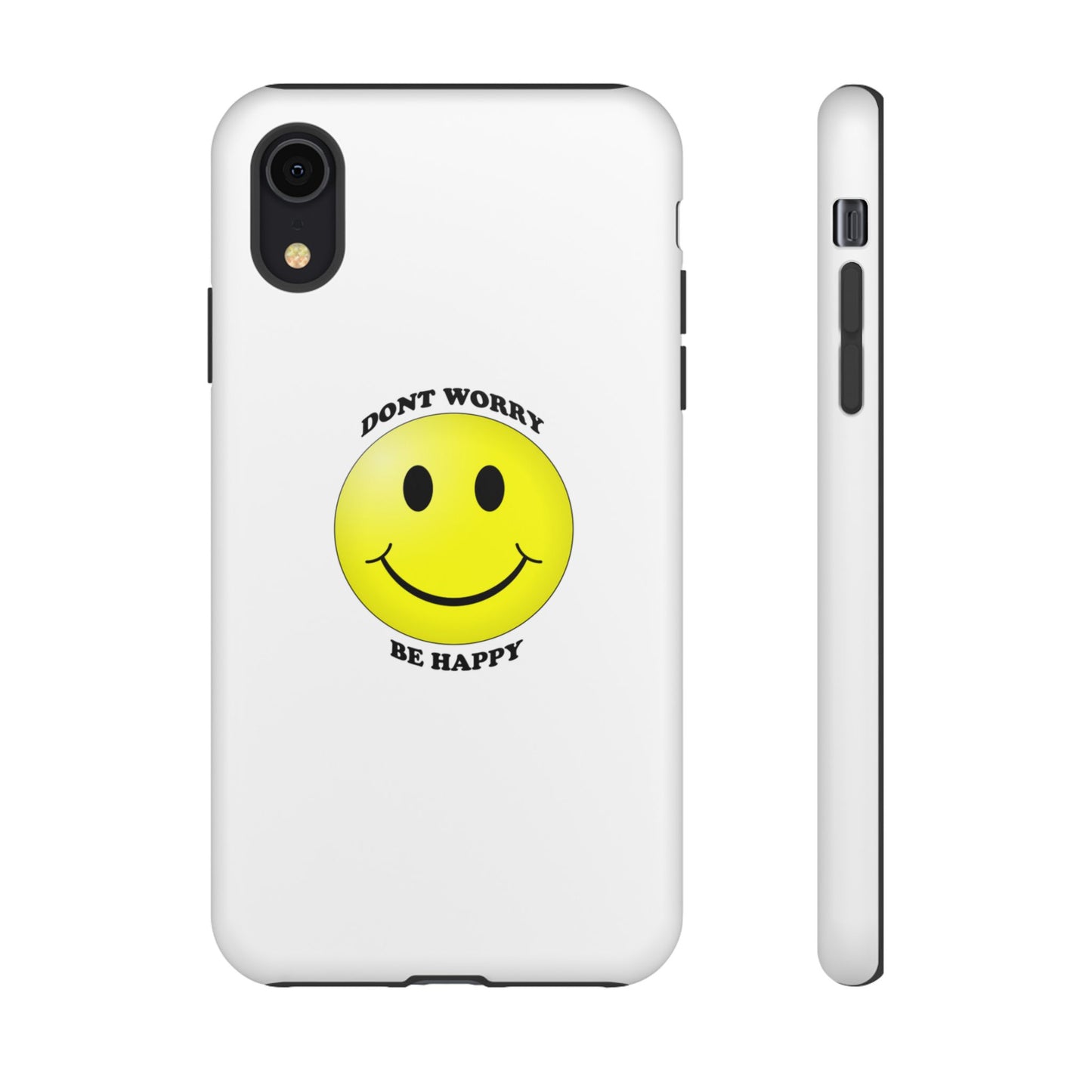 Happy Face Phone Case, Tough Cases, Don’t Worry, Be Happy, Cute Gift for Friends, Positive Vibes, Fun Mobile Accessories