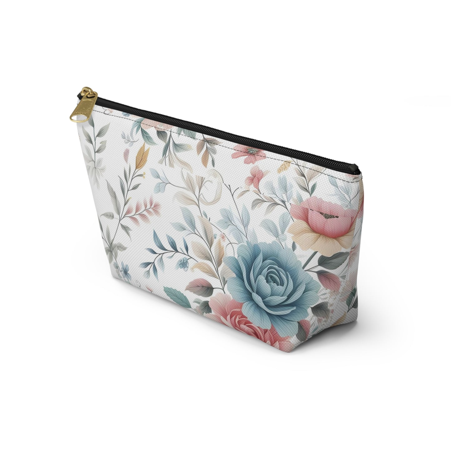 Floral Accessory Pouch, Makeup Bag, Cosmetic Case, Travel Organizer, Gift for Her, Floral Print Pouch