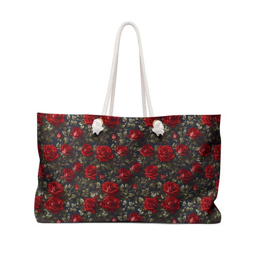 Chic Floral Weekender Bag | Travel Tote, Overnight Bag, Gym Bag, Weekend Getaway, Floral Design
