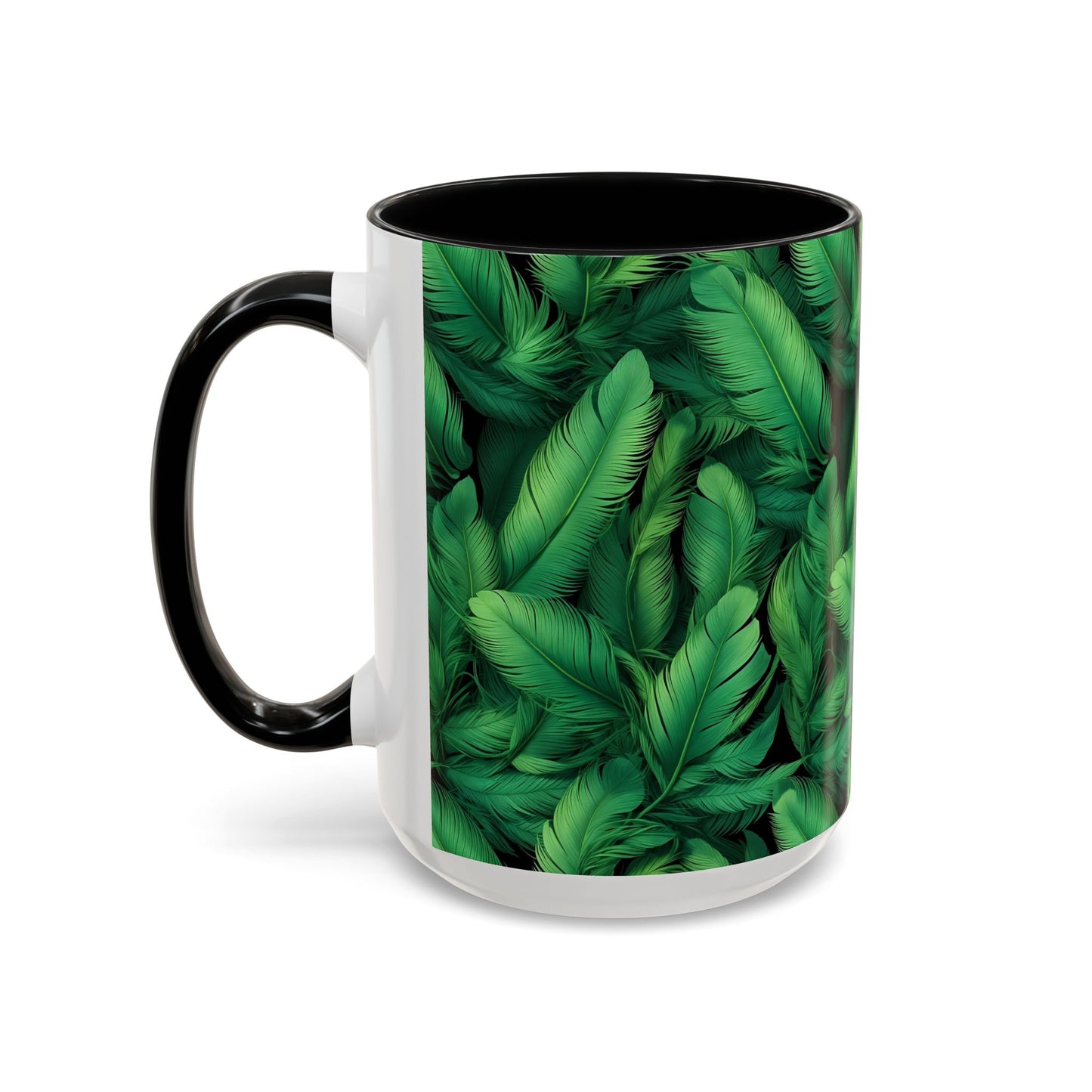 Tropical Leaf Coffee Mug - Green Botanical Drinkware, Ideal Gift for Nature Lovers, Home Decor, Tropical Theme, Eco-Friendly Beverage