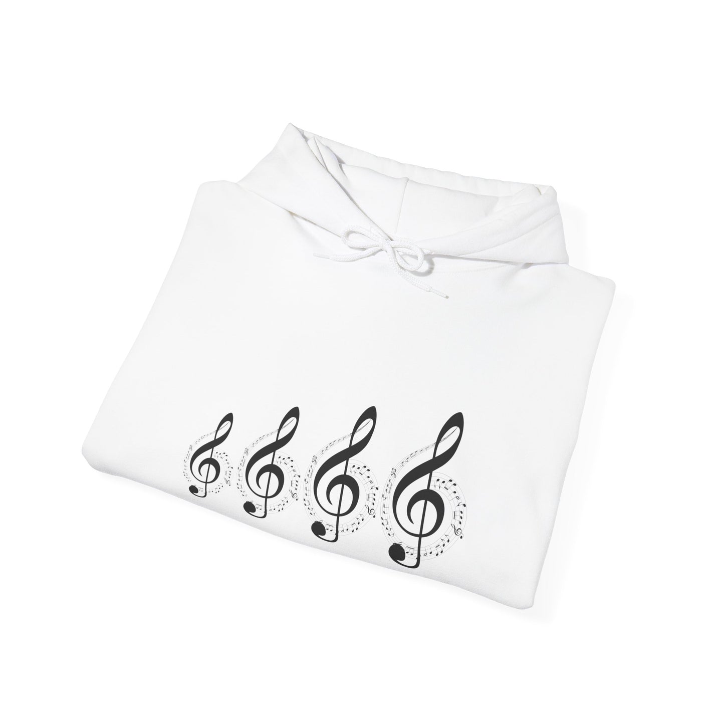 Treble Clef Hoodie – Minimal Music Note Graphic Sweatshirt for Musicians