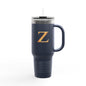 Insulated Travel Mug, 40oz - Letter Z Personalize Hipster Coffee Tumbler