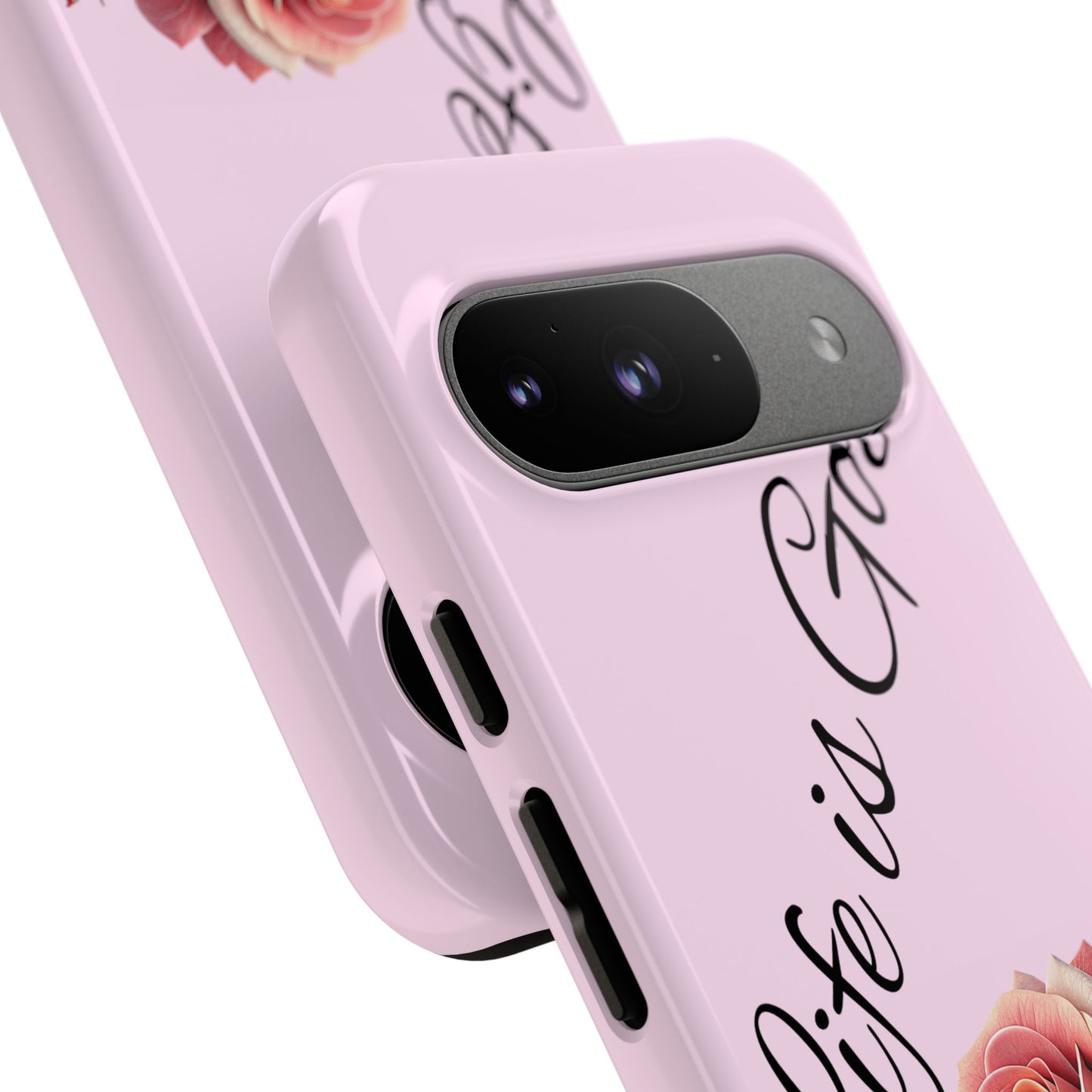 Roses & Positivity Phone Case - Floral Design, Life is Good, Tough Cases for Everyday Wear, Gift for Friends, Mother's Day, Spring [...]