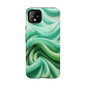 Stylish Phone Case, Tough Case, Green Abstract Design, Cell Phone Cover, Unique Gift, Trendy Accessory