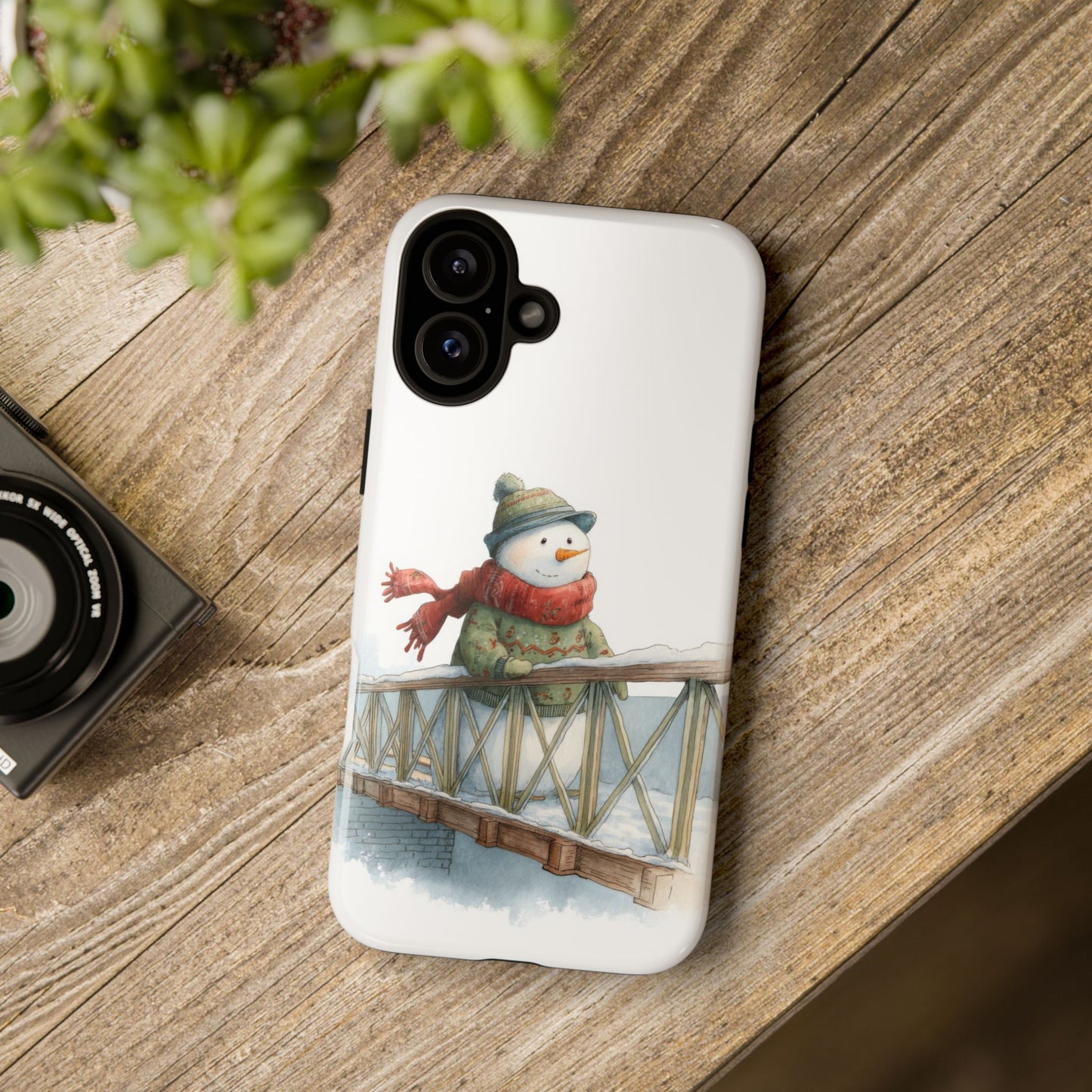 Snowman Phone Case – Winter Holiday Gift, Cute Snowman Design, Winter Accessories, Protective Phone Case, Unique Christmas Present