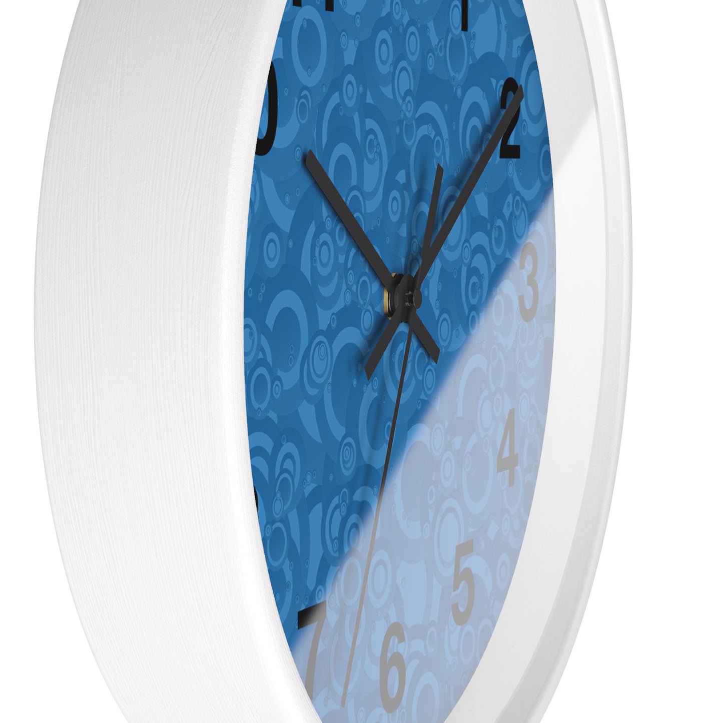 Modern Blue Pattern Wall Clock - Home Decor, Unique Timepiece, Gift Idea, Stylish Wall Art, Office Decor