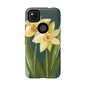 Floral Phone Case - Yellow Daffodil Design, Tough Phone Cover, Spring Decor, Floral Gift, Nature-Inspired Accessories