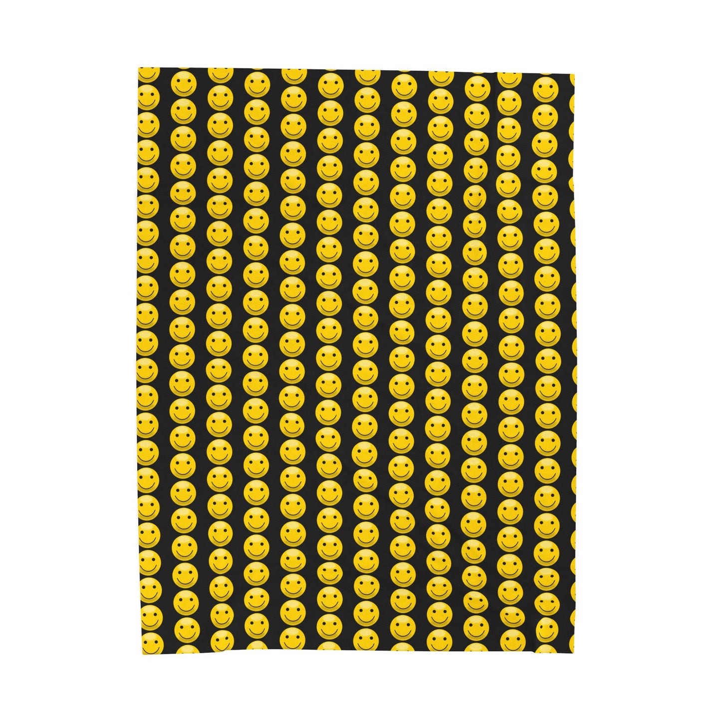 Smiley Face Velveteen Plush Blanket | Cozy Throw for Kids, Gift for Happiness, Home Decor, Soft Blanket for Couch, Smiley Decor