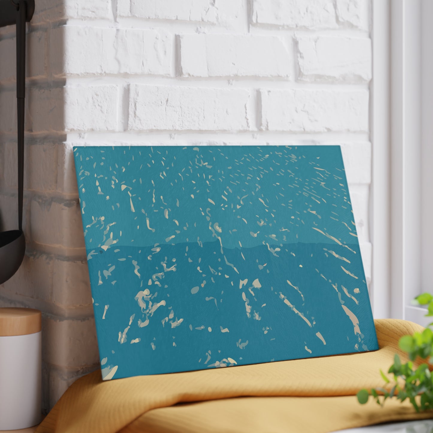 Aqua Wave Glass Cutting Board | Kitchen Decor, Unique Gift, Cooking Accessory, Home Chef Essentials, Wedding Registry