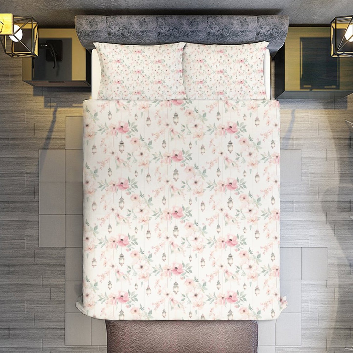 3-Piece Bedding Set-90"x90"/ 229x229cm (Dual-sided Printing)