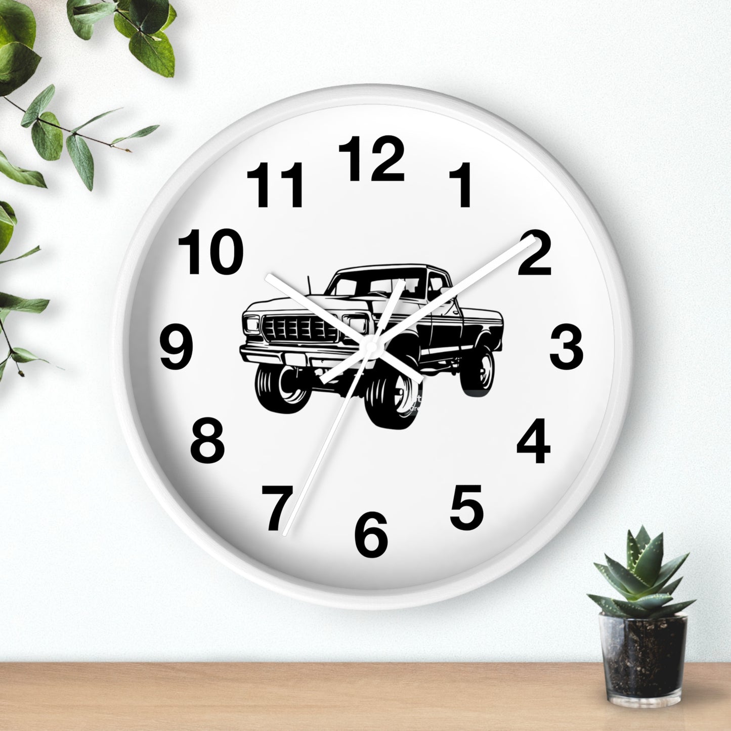 Classic Pickup Truck Wall Clock | Automotive Decor, Gift for Car Lovers, Rustic Home Accent, Garage Wall Art, Unique Timepiece