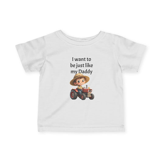 Daddy's Little Helper Tee, Cute Infant T-Shirt, Toddler Shirt, Kids' Clothing, Farm Theme Gift