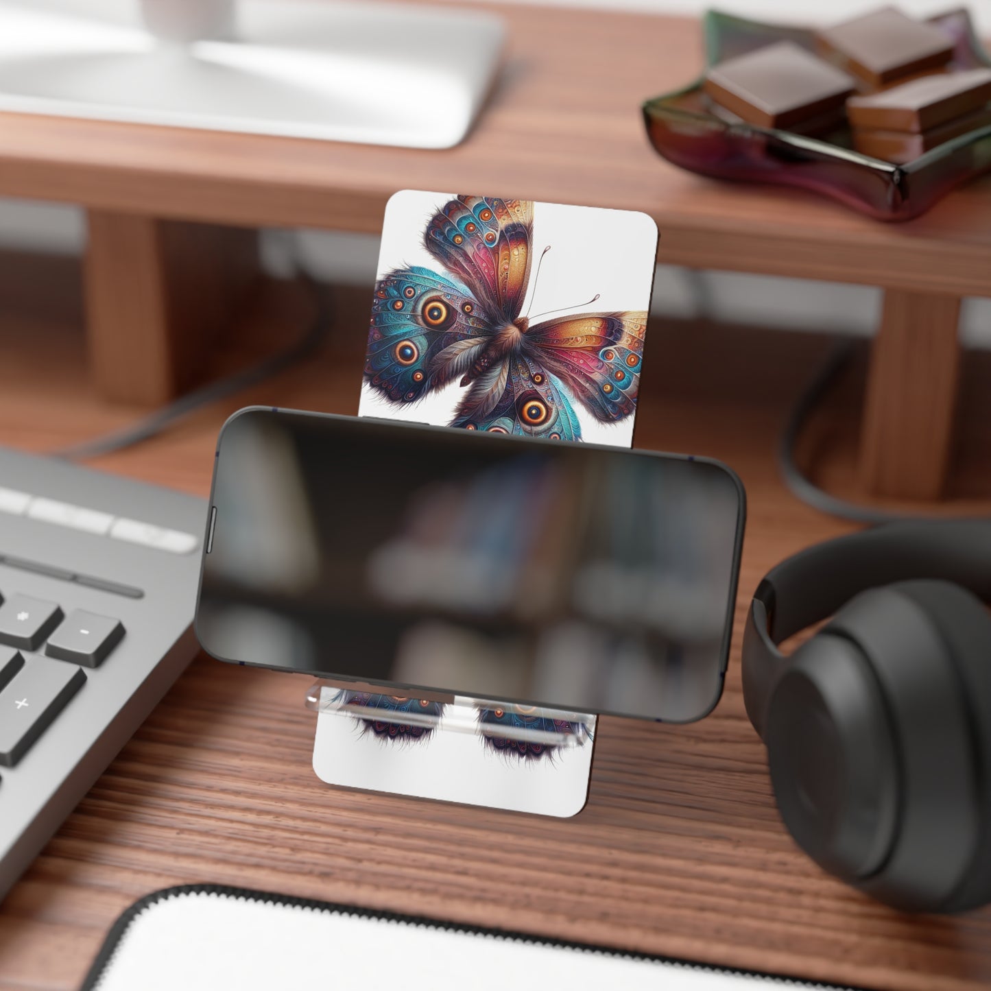 Butterfly Mobile Display Stand, Stylish Phone Holder, Desk Decor, Gift for Her, Smartphone Stand