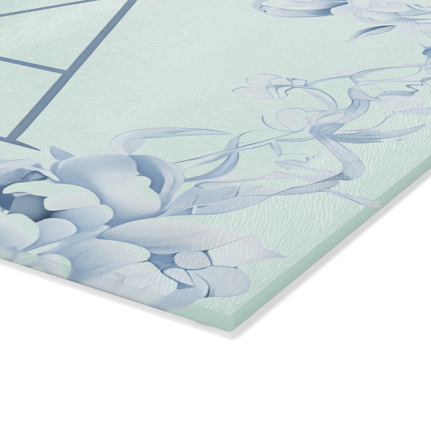 Personalized Floral Monogram Glass Cutting Board, Kitchen Decor, Gift for Her, Wedding Gift, Housewarming Gift, Custom Cutting Board