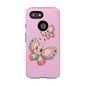 Cute Butterfly Phone Case, Tough Phone Cover, Girly Phone Accessory, Unique Gift for Her, Kids Phone Case, Floral Design Case