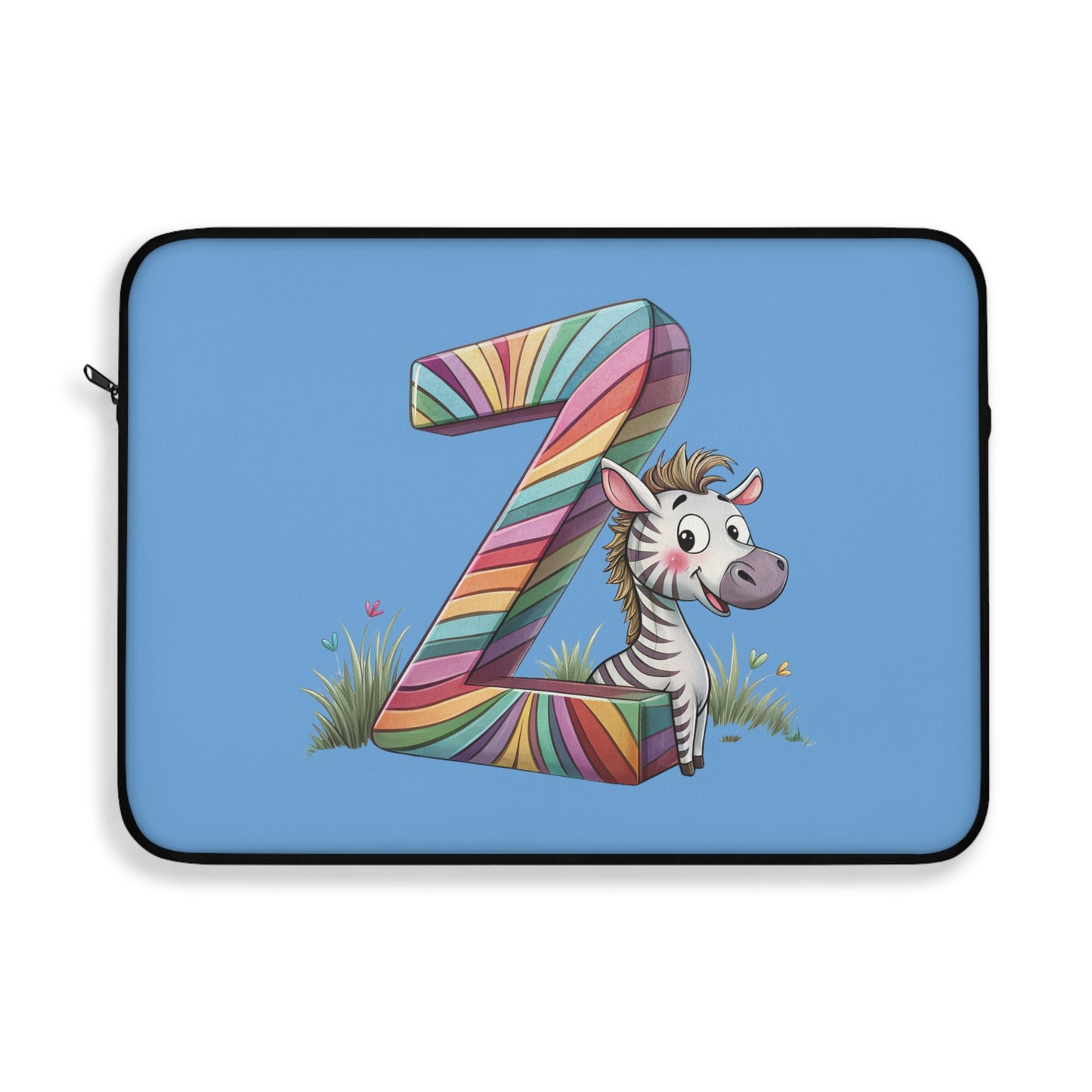 Colorful Zebra Laptop Sleeve for Kids, Personalized Tech Case, Fun Animal Design, Cute Gift for Students, Back to School Essentials, [...]