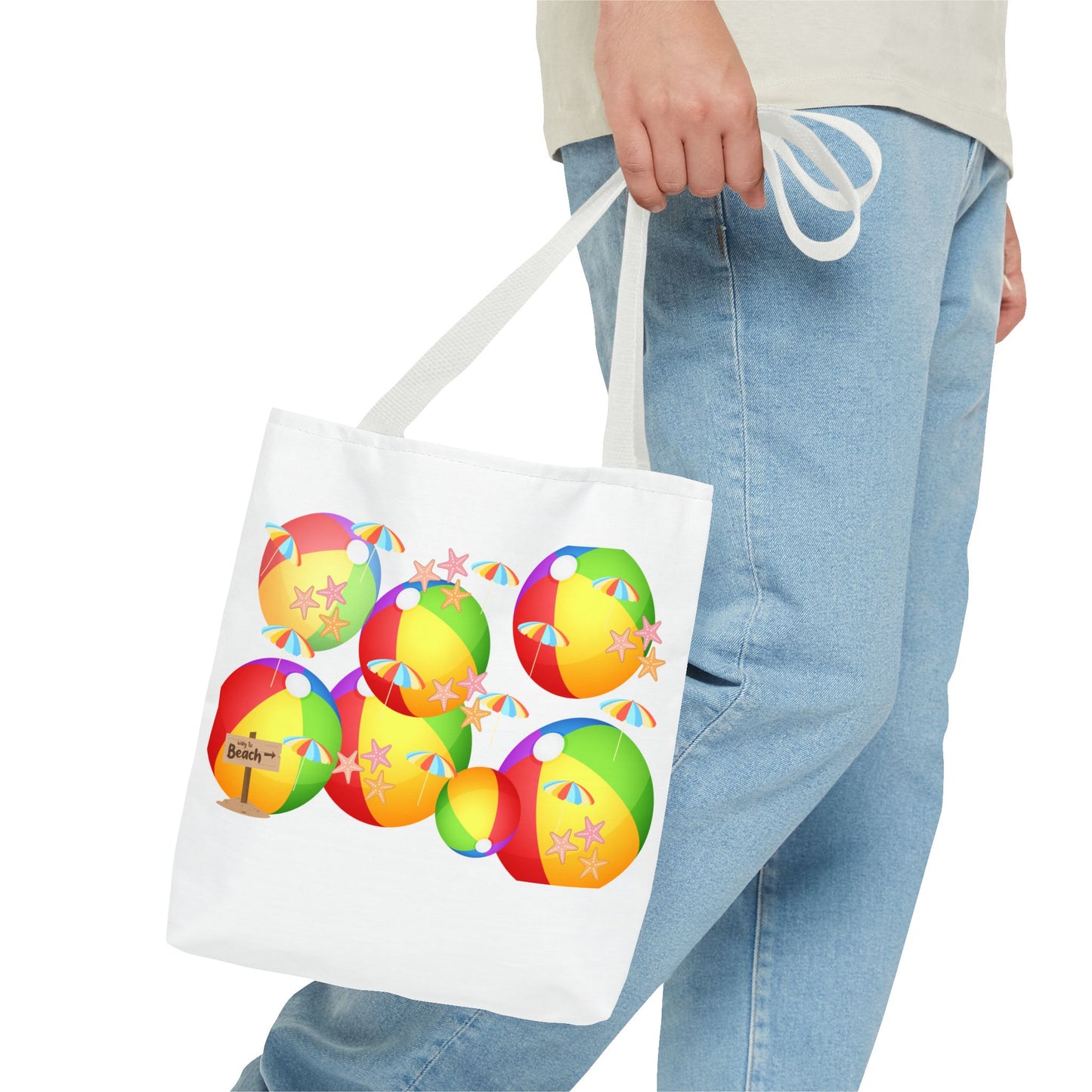 Colorful Beach Ball Tote Bag, Fun Tote for Summer