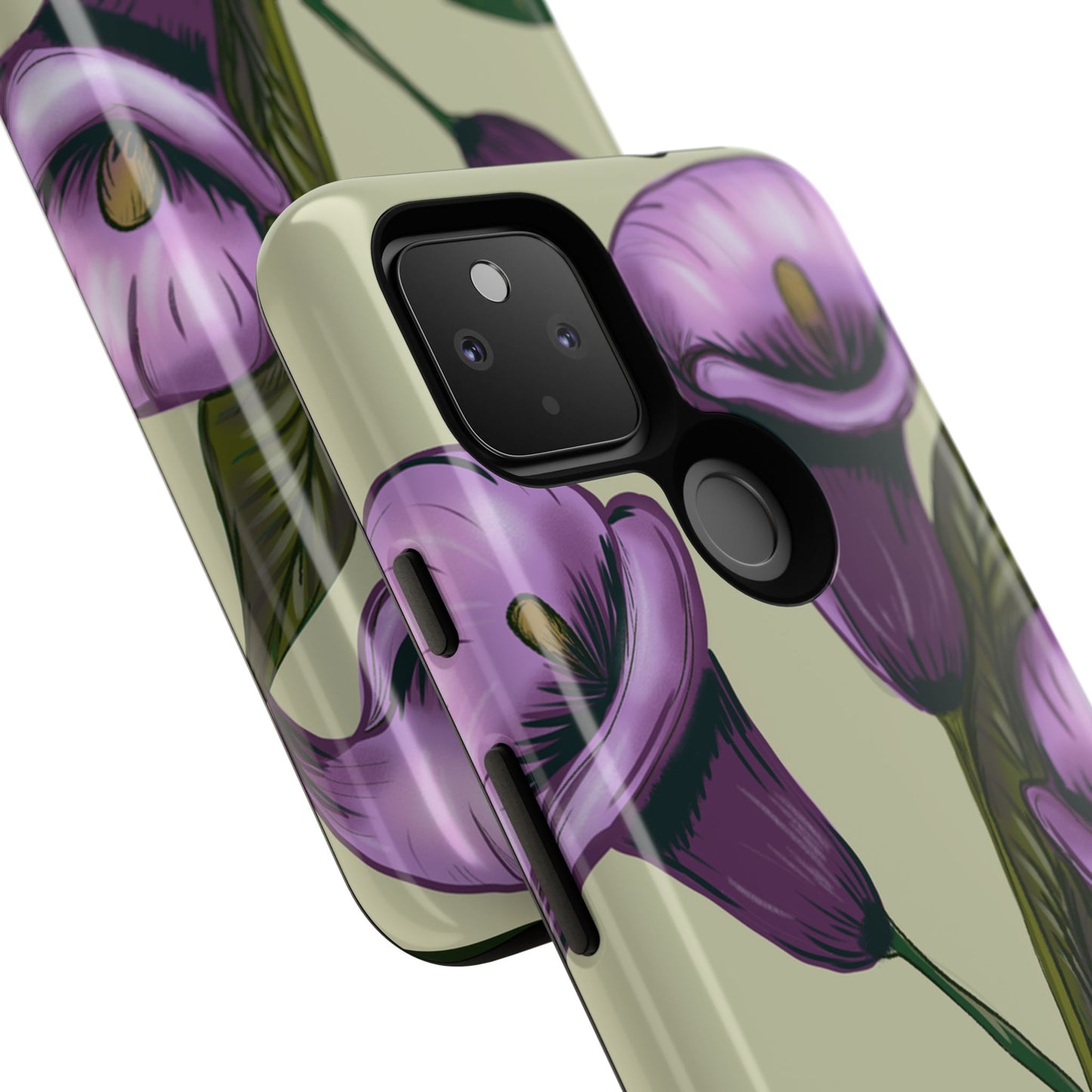 Floral Phone Case - Tough Cases, Purple Flower Design, Cell Phone Accessories, Gift for Her, Nature Lover Essentials