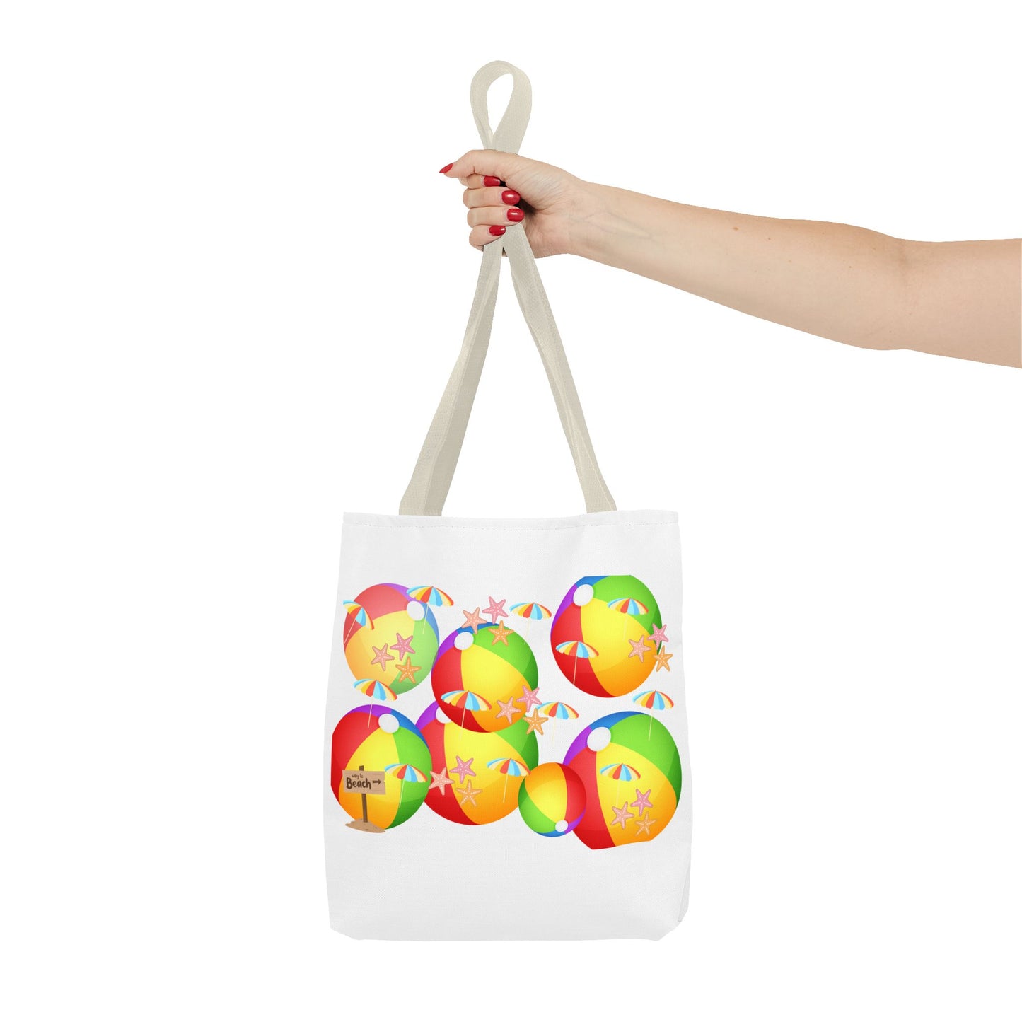 Colorful Beach Ball Tote Bag, Fun Tote for Summer